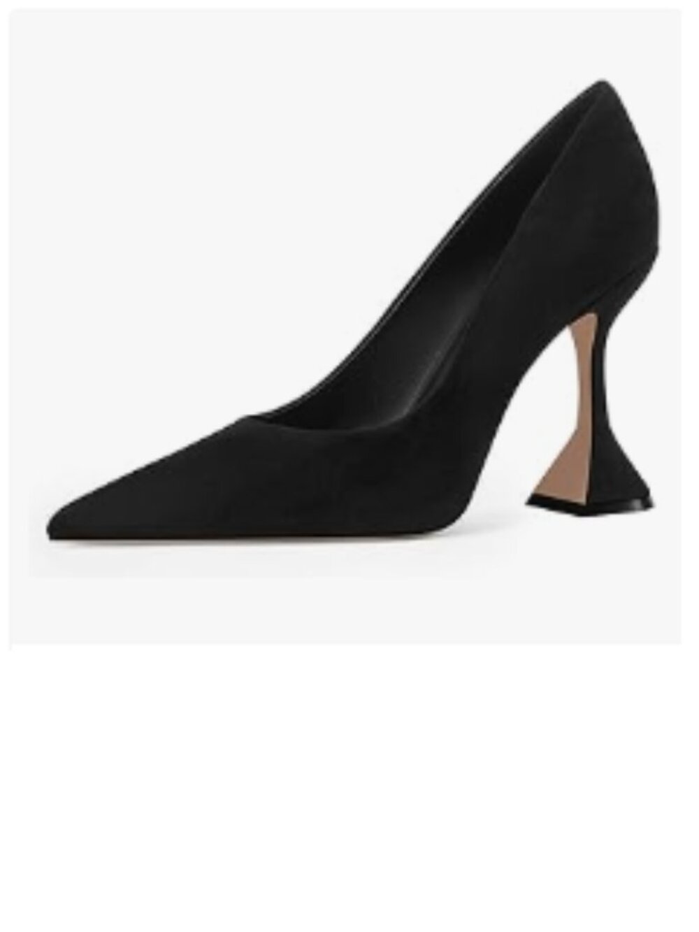 YDN Black Pointed Toe Slip on Pumps Special High Heel Shoe for Party Prom Lady